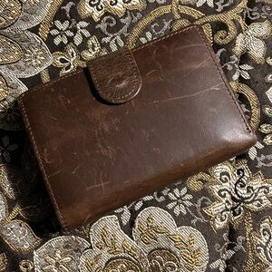 POKOFO Men's Large Genuine Leather Card Holder Trifold Wallet